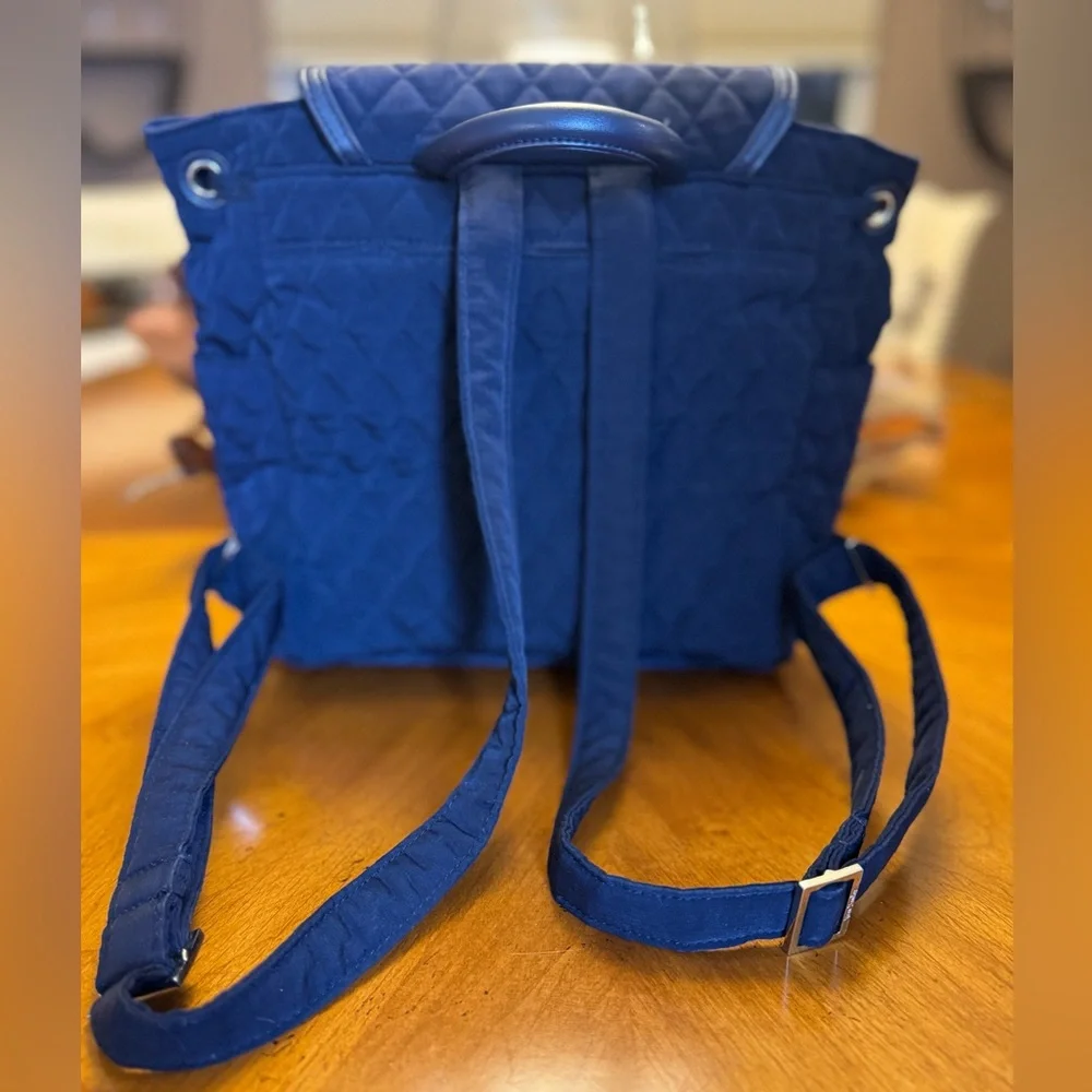 Vera Bradley Navy Small Quilted Backpack/Purse